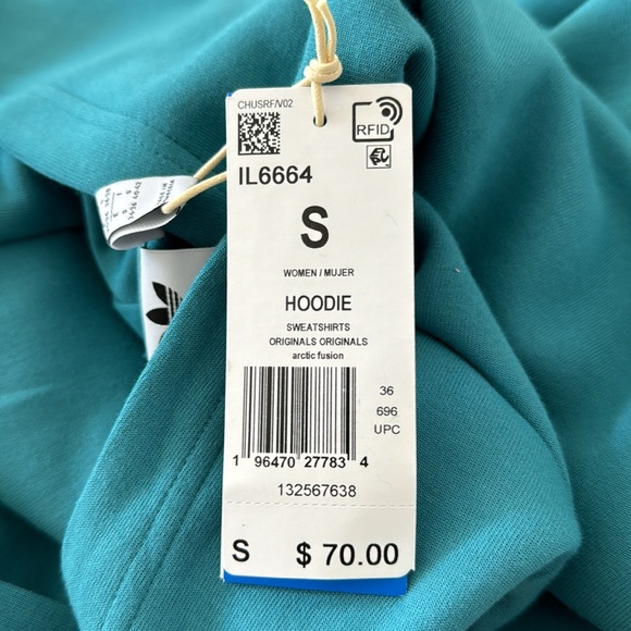 Adidas original 3-stripe teal tracksuit set size women’s small - Picture 7 of 8